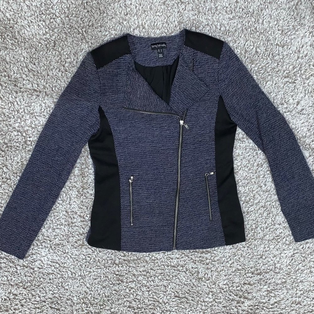 Long Tall Sally SIZE 10 Asymmetrical BLAZER jacket FITTED Zipper